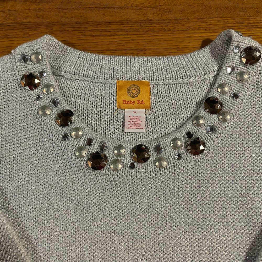 Ruby Rd Women’s Silver Top XL - Picture 4 of 13